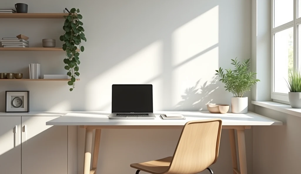 Organized minimalist workspace designed for focus and productivity