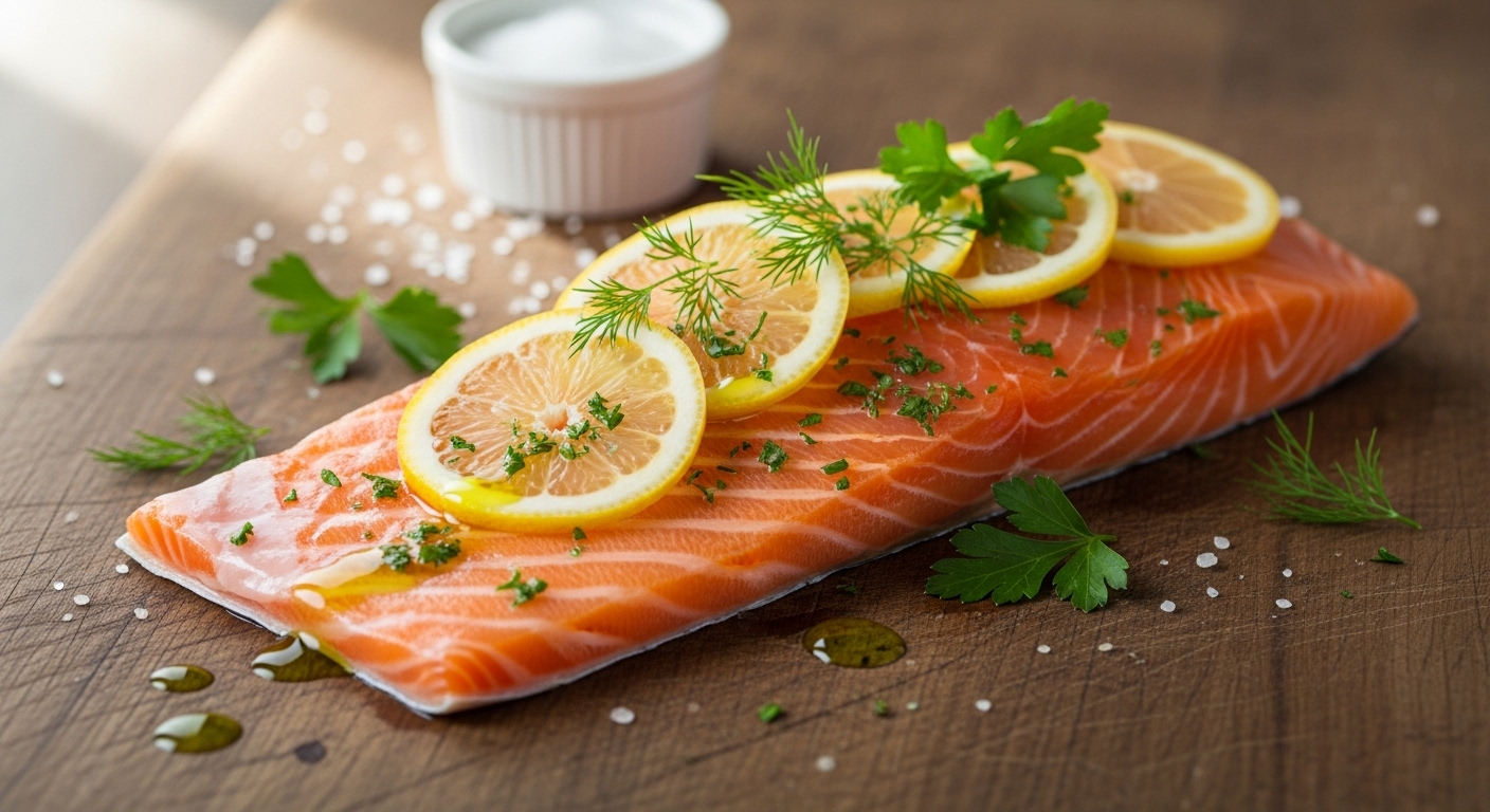 Omega-3 rich fatty fish like salmon for anti-inflammatory benefits