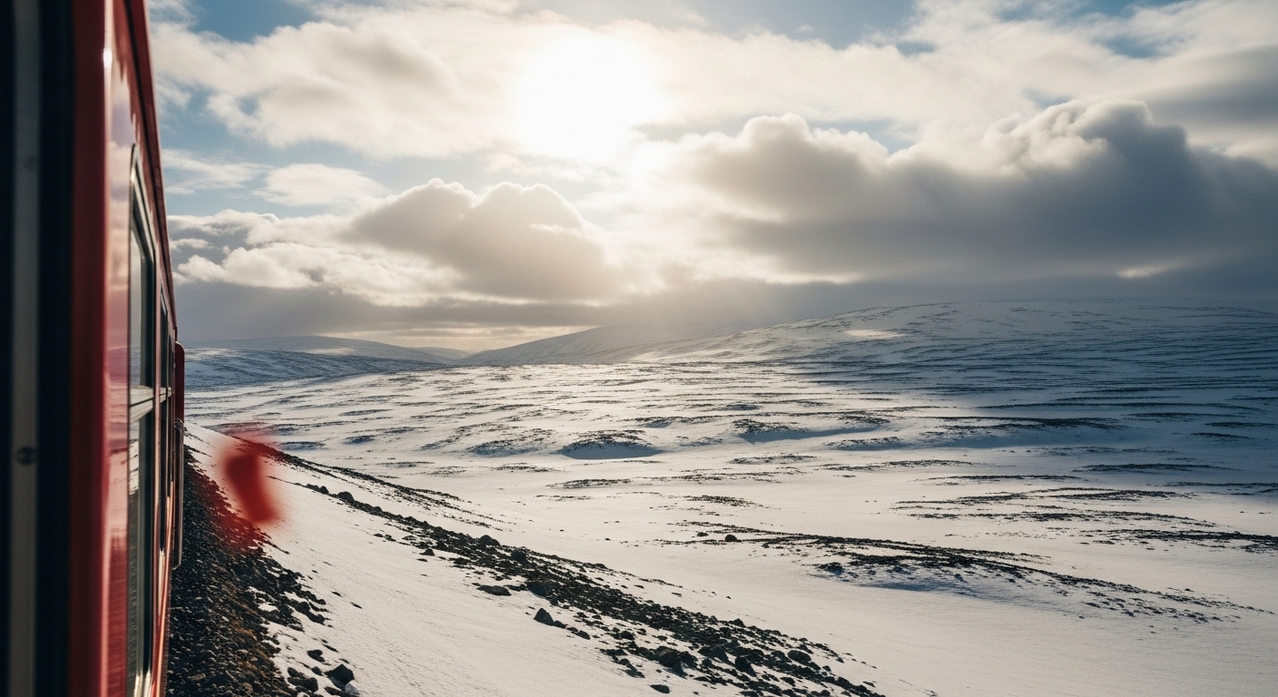 Oslo to Bergen train Hardangervidda plateau summer view